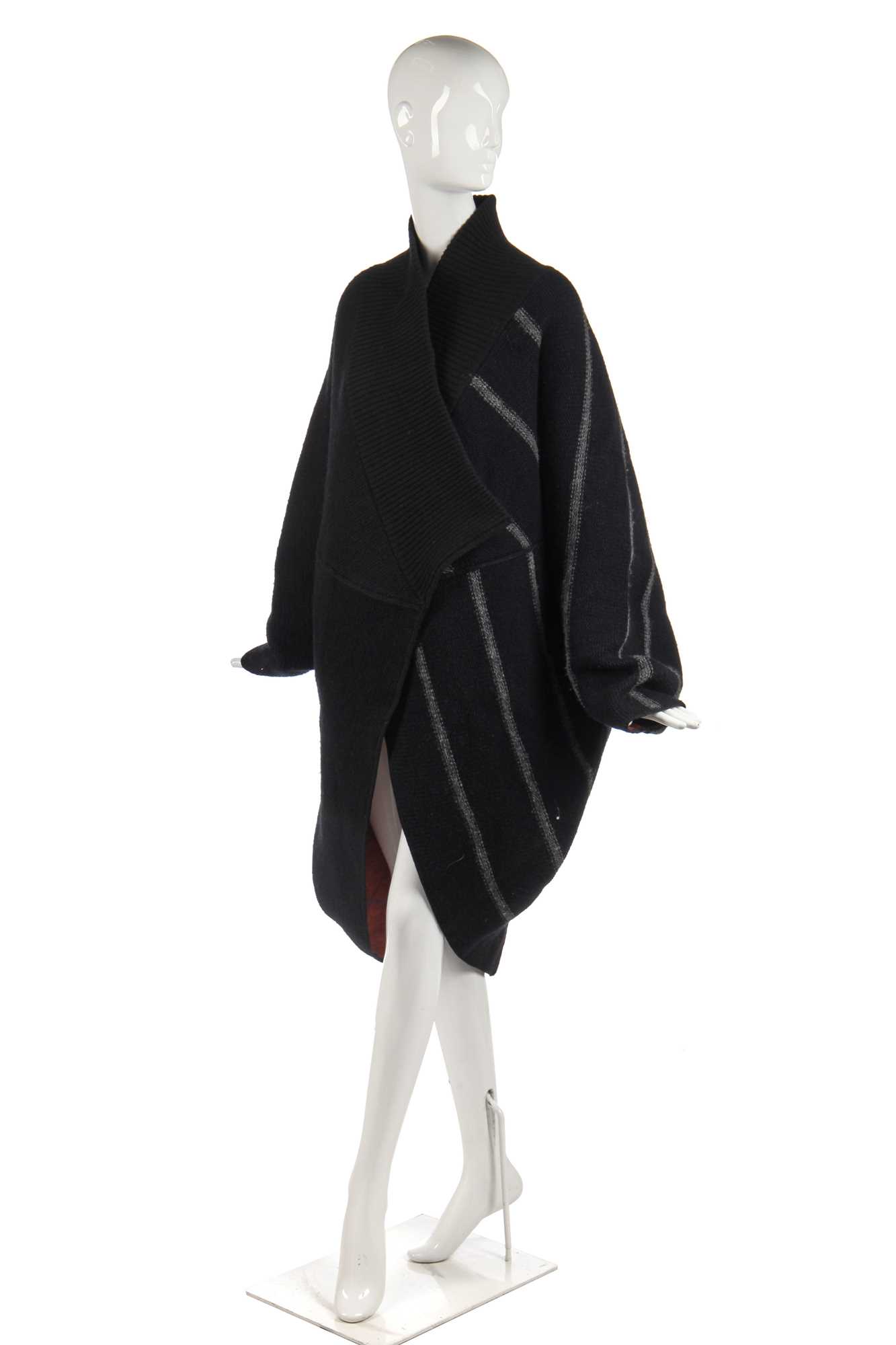 Lot 338 - A good Issey Miyake knitted wool cocoon-shaped coat, Autumn-Winter 1983-84
