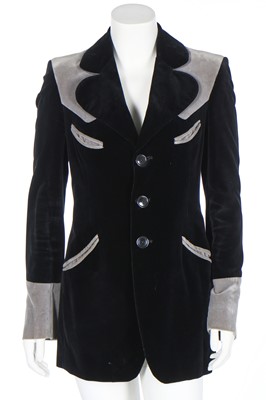 Lot 200 - A men's Granny Takes A Trip 'cowboy'-style black velvet jacket, late 1960s-early 1970s