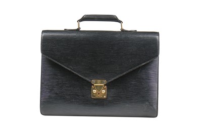 Lot 10 - A Louis Vuitton black Epi leather briefcase