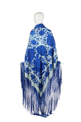 Lot 254 - A Cantonese embroidered piano shawl, Chinese, 1920s