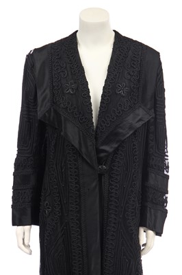 Lot 408 - A black soutache coat, 1910-15
