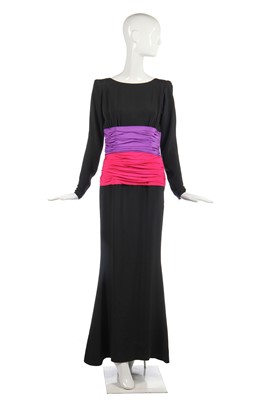 Lot 354 - An Yves Saint Laurent couture marocain crêpe evening gown, probably Autumn-Winter 1983-84