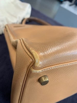 Lot 67 - An Hermès cognac graine calf leather Kelly 35, 1993