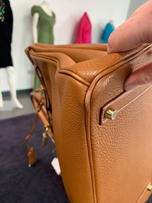 Lot 70 - An Hermès golden-brown clemence leather Birkin 35, 2001