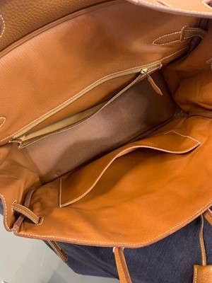 Lot 70 - An Hermès golden-brown clemence leather Birkin 35, 2001