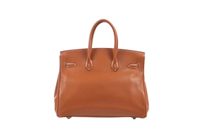 Lot 70 - An Hermès golden-brown clemence leather Birkin 35, 2001