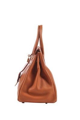 Lot 70 - An Hermès golden-brown clemence leather Birkin 35, 2001