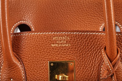 Lot 70 - An Hermès golden-brown clemence leather Birkin 35, 2001
