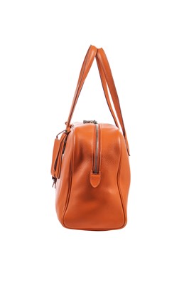 Lot 72 - An Hermès orange clemence leather Victoria II 35, 2007