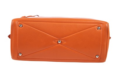 Lot 72 - An Hermès orange clemence leather Victoria II 35, 2007
