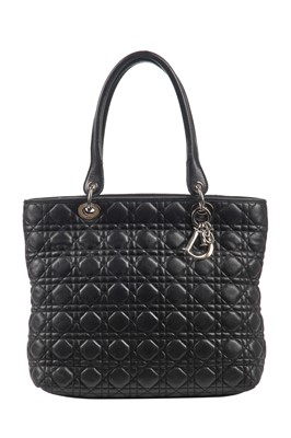 Lot 104 - A Dior black Cannage lambskin leather shoulder bag, 2000s