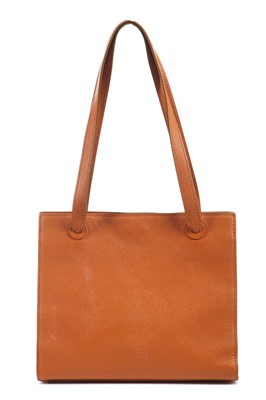Lot 16 - A Chanel tan leather shoulder bag, 1997-1999