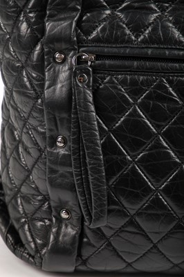 Lot 13 - A Chanel black quilted lambskin leather bag, 2005-2006