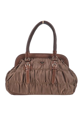 Lot 107 - Prada Gaufre brown nylon bag, modern