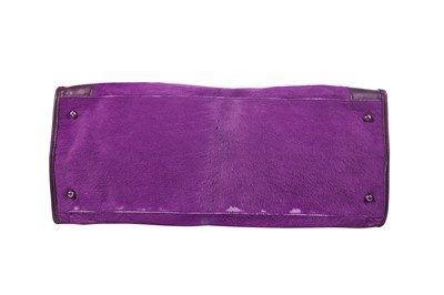 Lot 108 - A Balenciaga violet ponyskin and leather City bag, circa 2006