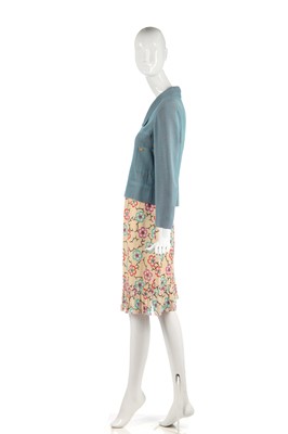 Lot 23 - A Chanel printed chiffon and checked cotton ensemble, early 2000s