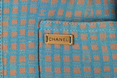Lot 23 - A Chanel printed chiffon and checked cotton ensemble, early 2000s
