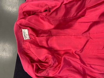 Lot 28 - A Chanel bubblegum-pink bouclé wool-blend jacket, Autumn-Winter 1991-92