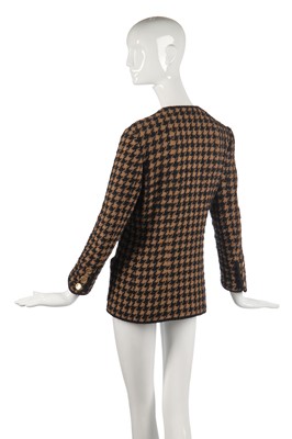 Lot 26 - A Chanel herringbone wool jacket with gilt 'perfume bottle' buttons, late 1980s-early 1990s
