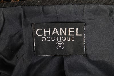 Lot 26 - A Chanel herringbone wool jacket with gilt 'perfume bottle' buttons, late 1980s-early 1990s