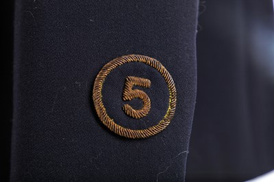 Lot 31 - A Chanel navy wool double-breasted blazer, probably late 1980s