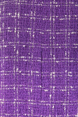 Lot 29 - A Chanel checked purple silk-cotton tweed jacket, Spring-Summer 2006