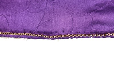 Lot 29 - A Chanel checked purple silk-cotton tweed jacket, Spring-Summer 2006