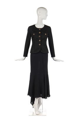 Lot 24 - A Chanel ivory bouclé wool jacket, 1990s