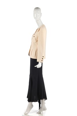 Lot 24 - A Chanel ivory bouclé wool jacket, 1990s