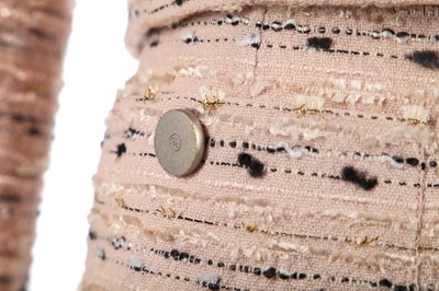 Lot 25 - A Chanel dusky-pink wool-blend suit, circa 1999