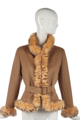 Lot 96 - A Valentino tan wool-cashmere blend jacket, modern