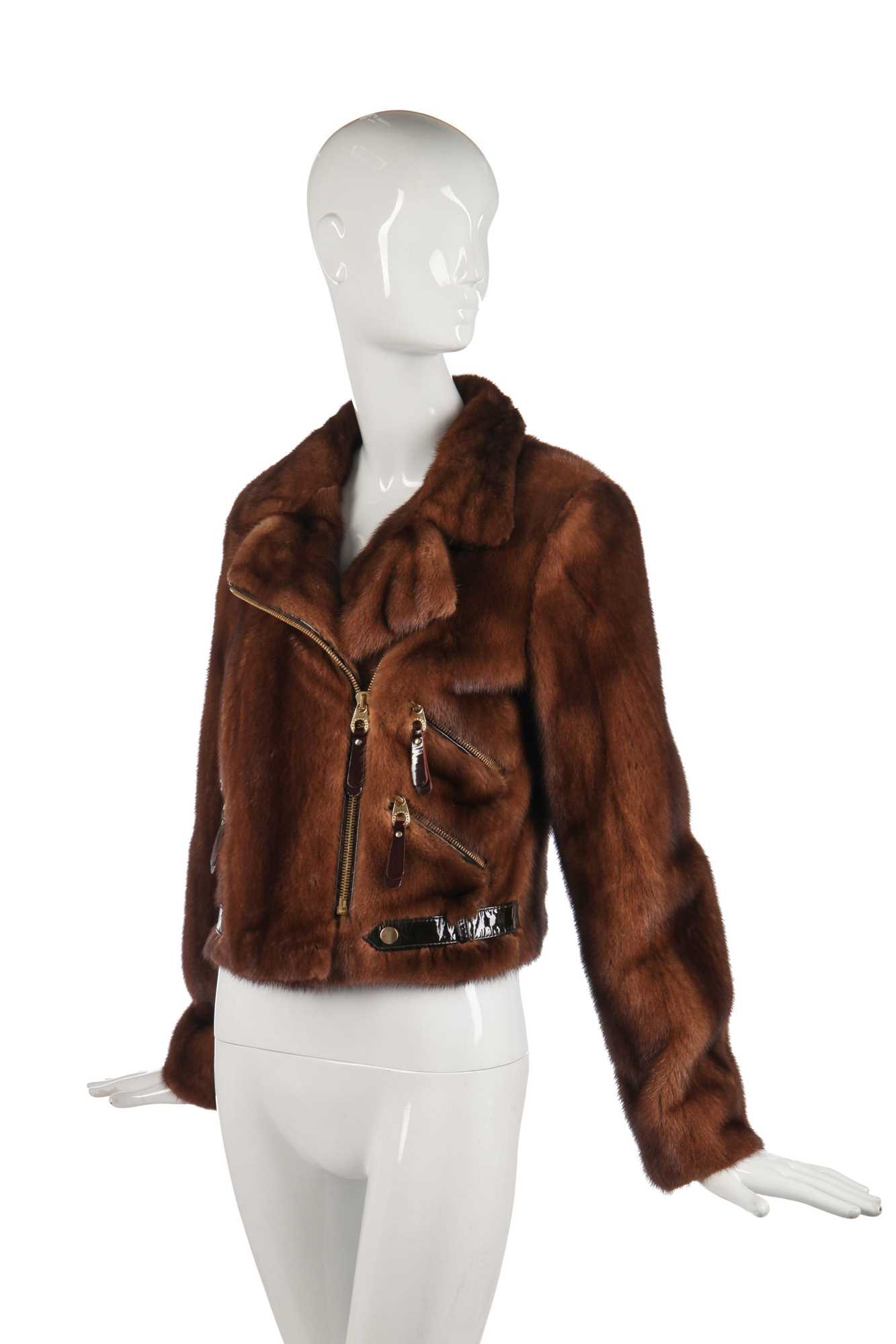 Lot 93 - A brown mink bomber jacket, modern