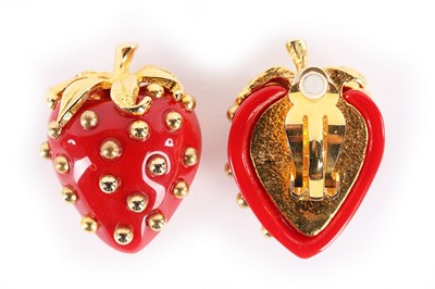 Lot 149 - Two pairs of Kenneth Jay Lane resin 'shell'...