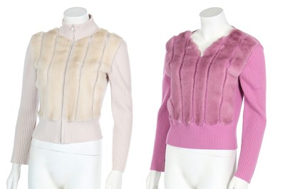 Lot 132 - Two Prada mink and knitted wool-blend jumpers, modern