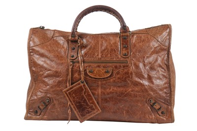 Lot 21 - A Balenciaga large City bag in tan leather, 2010s