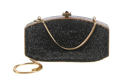 Lot 27 - A Judith Leiber black beaded minaudiere, 1980s