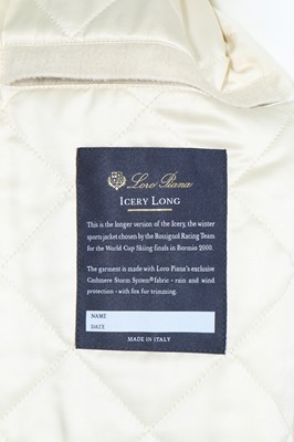 Lot 98 - A Loro Piana 'Icery Long' coat in Natural Melange cashmere, modern