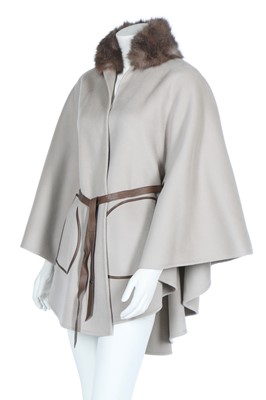 Lot 99 - A Loro Piana 'Fulham' taupe baby cashmere cape, modern