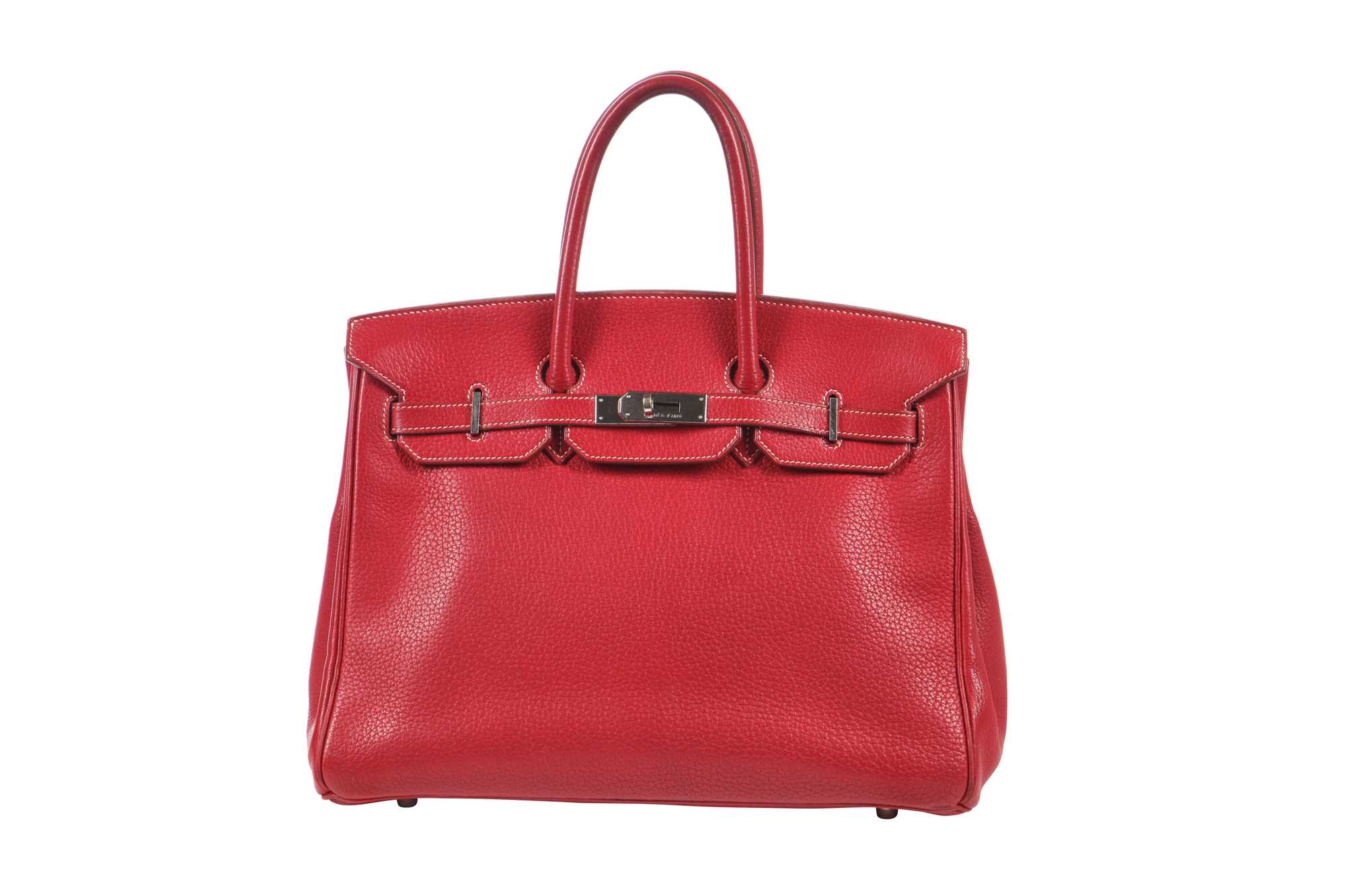 Lot 45 - An Hermès Rouge Braise Togo leather Birkin 35, 2002