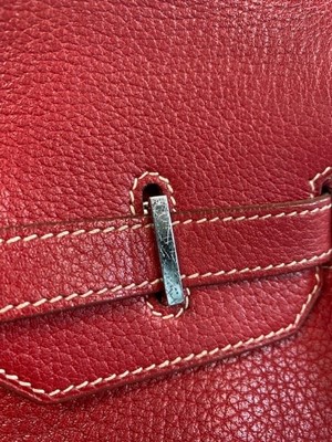 Lot 45 - An Hermès Rouge Braise Togo leather Birkin 35, 2002