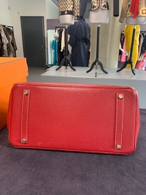 Lot 45 - An Hermès Rouge Braise Togo leather Birkin 35, 2002
