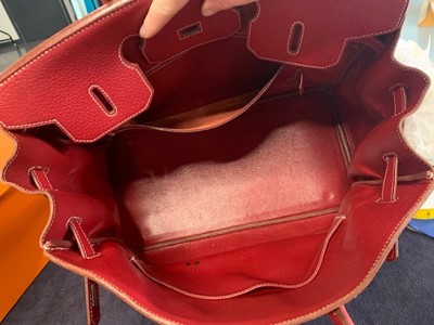 Lot 45 - An Hermès Rouge Braise Togo leather Birkin 35, 2002