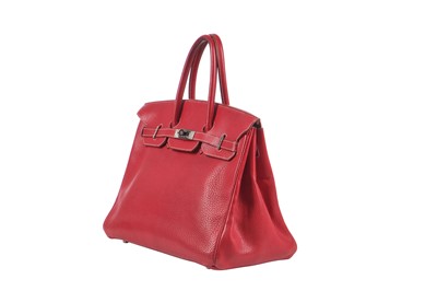 Lot 45 - An Hermès Rouge Braise Togo leather Birkin 35, 2002