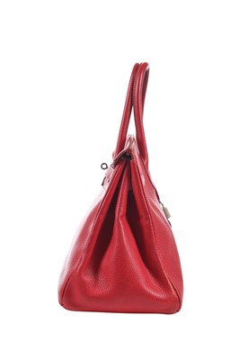 Lot 45 - An Hermès Rouge Braise Togo leather Birkin 35, 2002