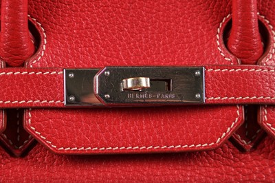 Lot 45 - An Hermès Rouge Braise Togo leather Birkin 35, 2002