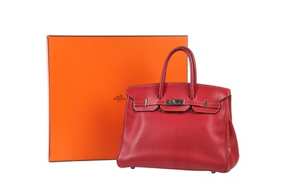 Lot 45 - An Hermès Rouge Braise Togo leather Birkin 35, 2002