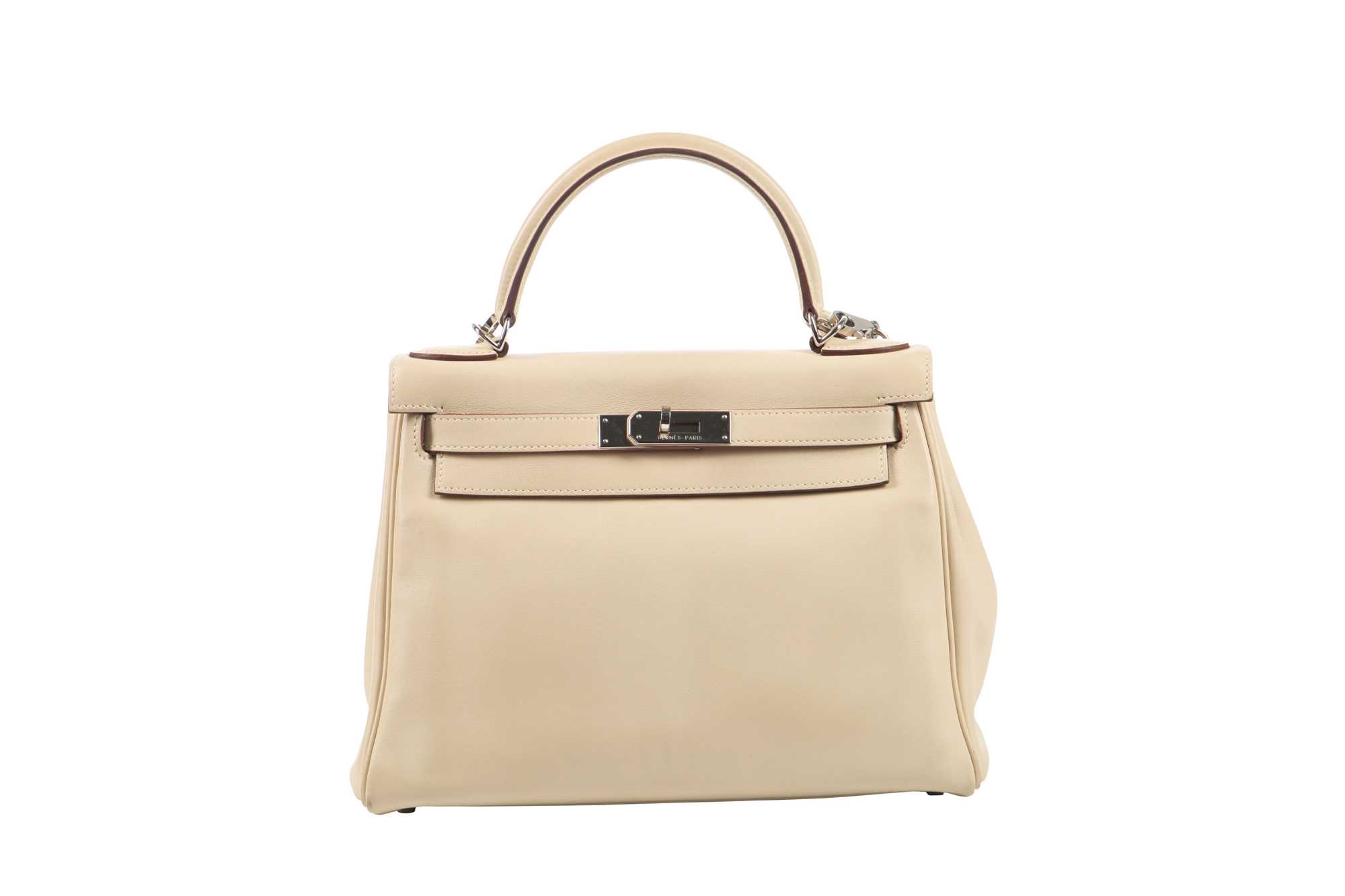 Lot 64 - An Hermès ecru leather Retourné Kelly, 2008
