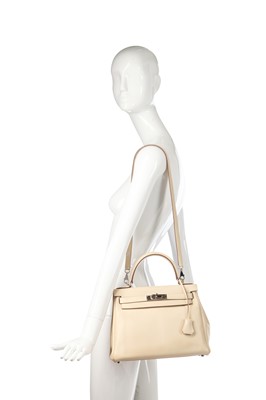 Lot 64 - An Hermès ecru leather Retourné Kelly, 2008