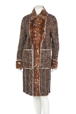Lot 107 - A Marni intarsia mink coat, modern