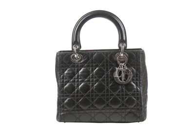 Lot 34 - A Lady Dior in black Cannage lambskin, modern